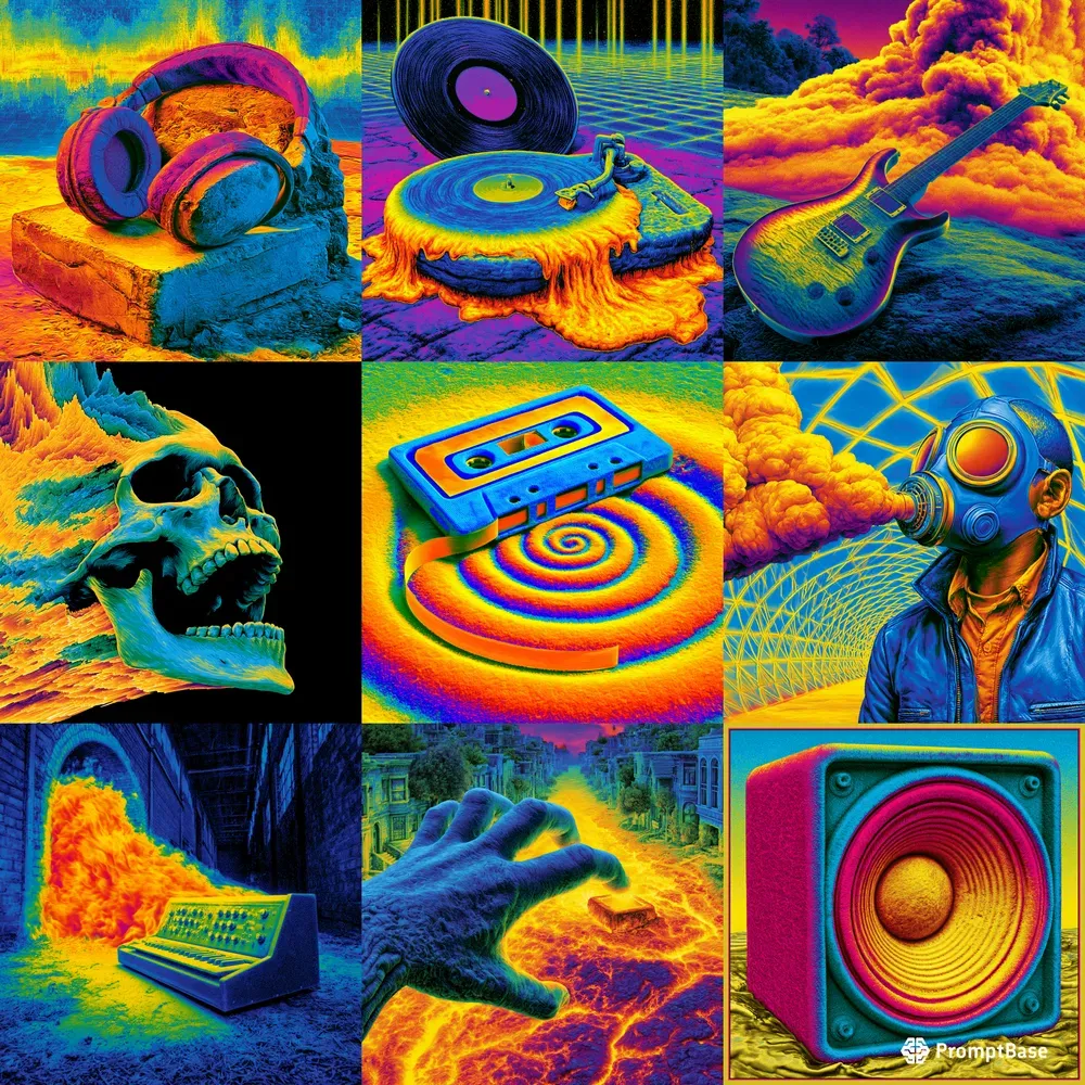 Thermal Duotone Dj Album Covers