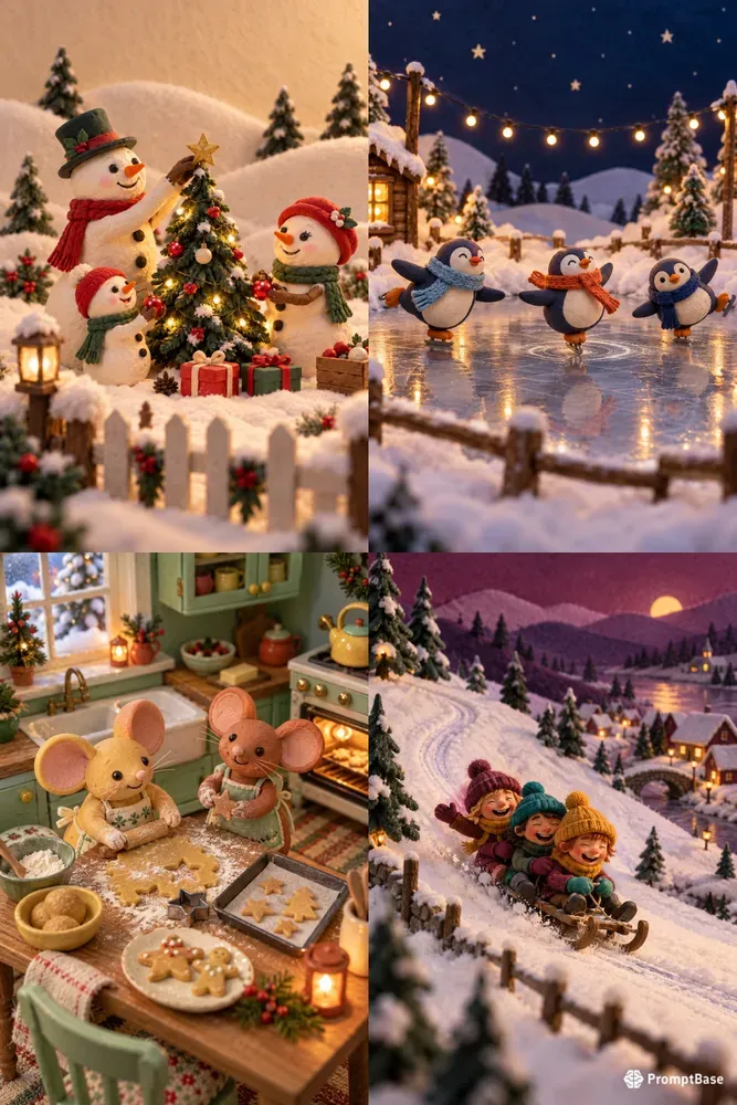 Stopmotion Clay Christmas Scenes