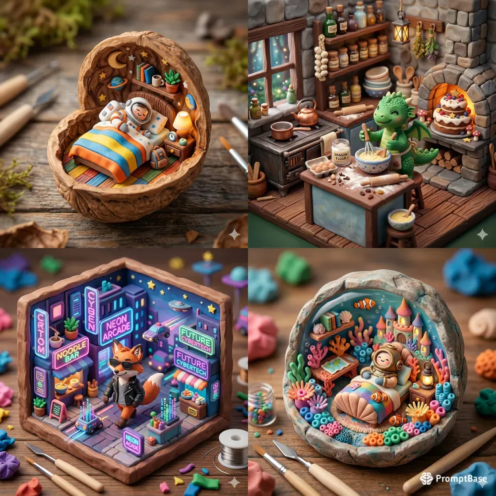 3D Microworld Claymation Generator