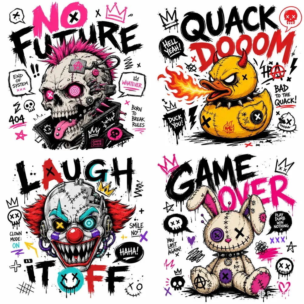Edgy Streetwear Mascot Tshirts