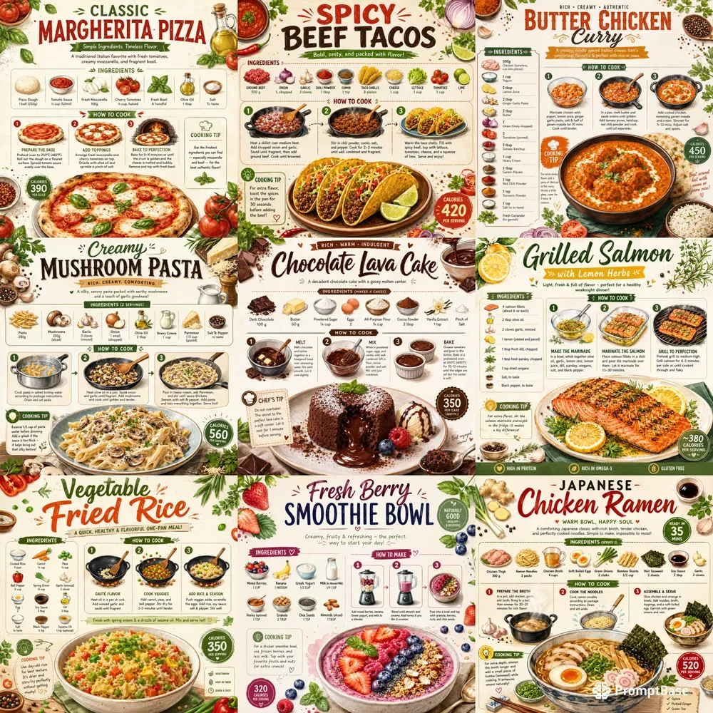 Recipe Infographic Kits