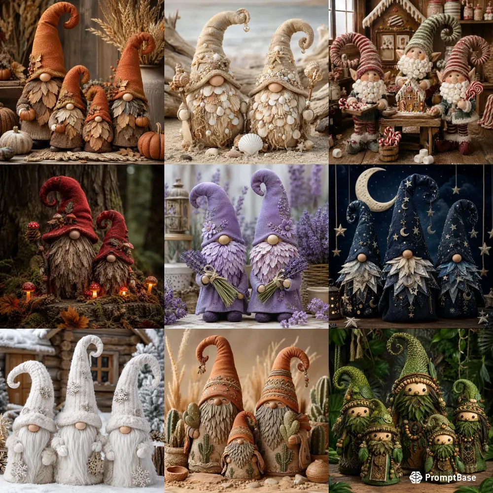 Whimsical Handmade Gnomes