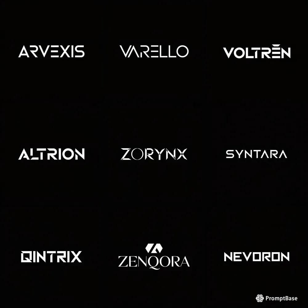 Luxury Flat White Futuristic Logo Designs