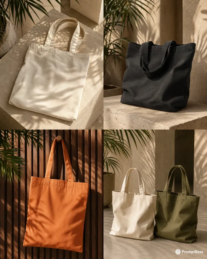Pro Minimalist Canvas Tote Bag Mockups