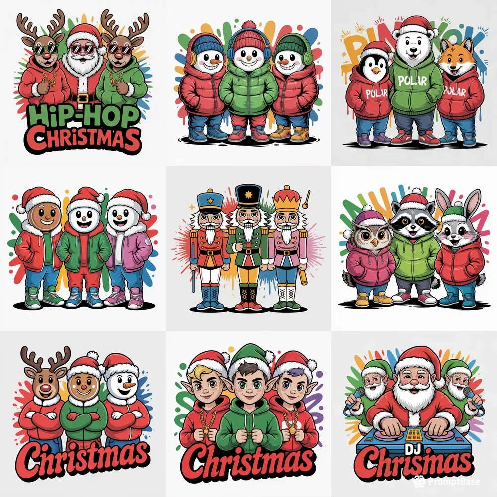 Urban Christmas Tshirt Designs Png
