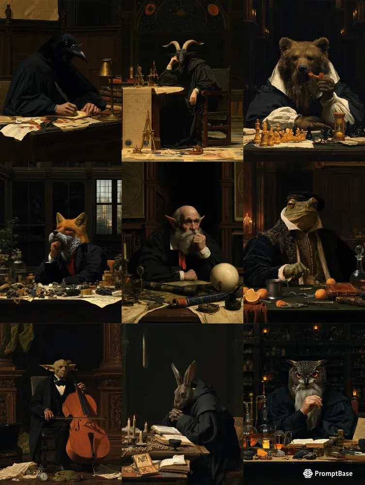 Dark Academic Fantasy Portraits