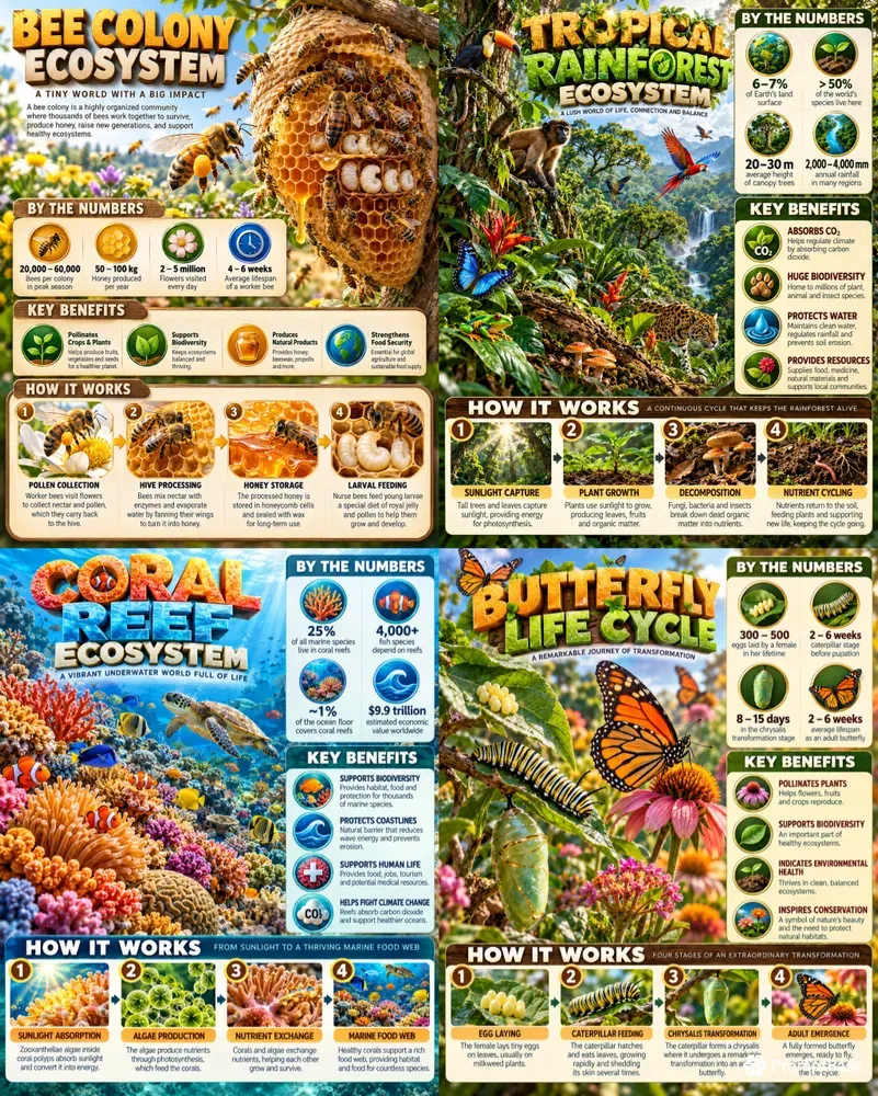 3D Infographic Educational Poster Pros