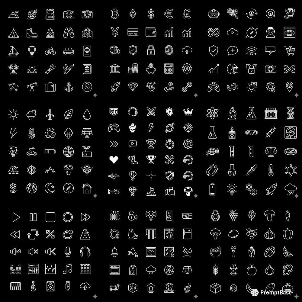 25 Modern Minimalist Ui Icons