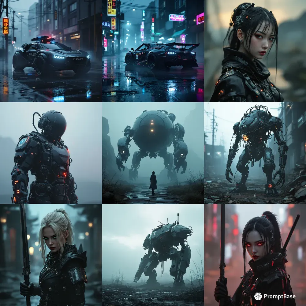 Cinematic Scifi Cyberpunk Scene Designs