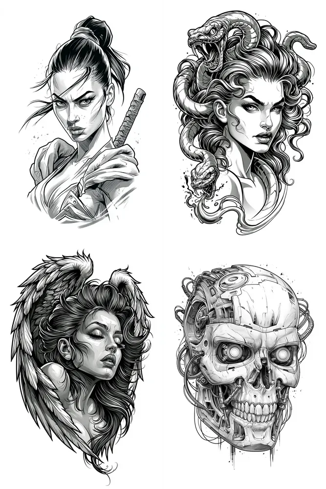 Neo Traditional Tattoo Flash