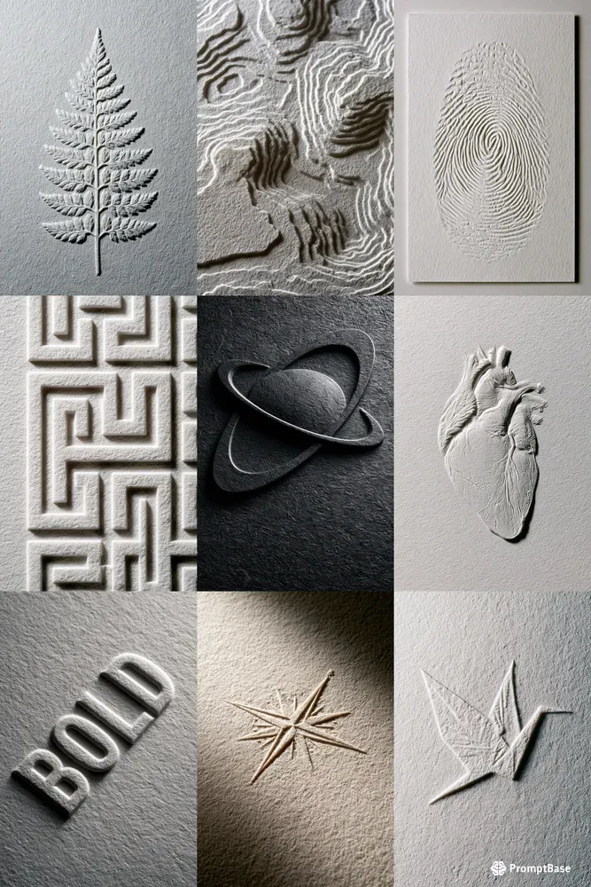 Minimalist Blind Emboss Textures