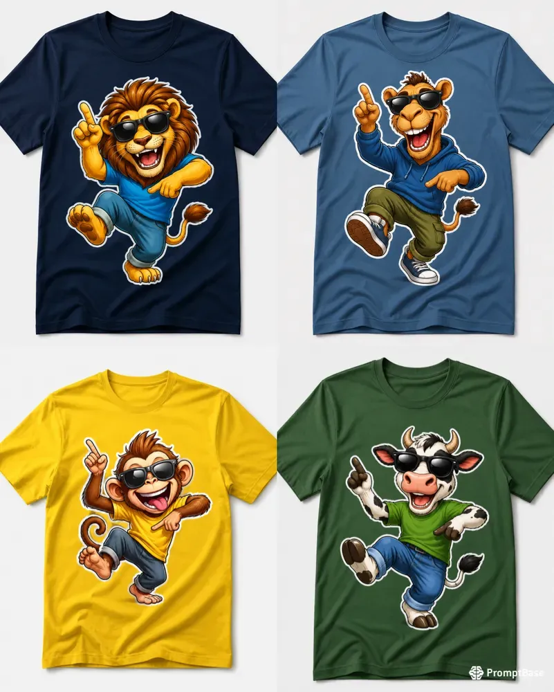 Dancing Animal Tshirt Designs