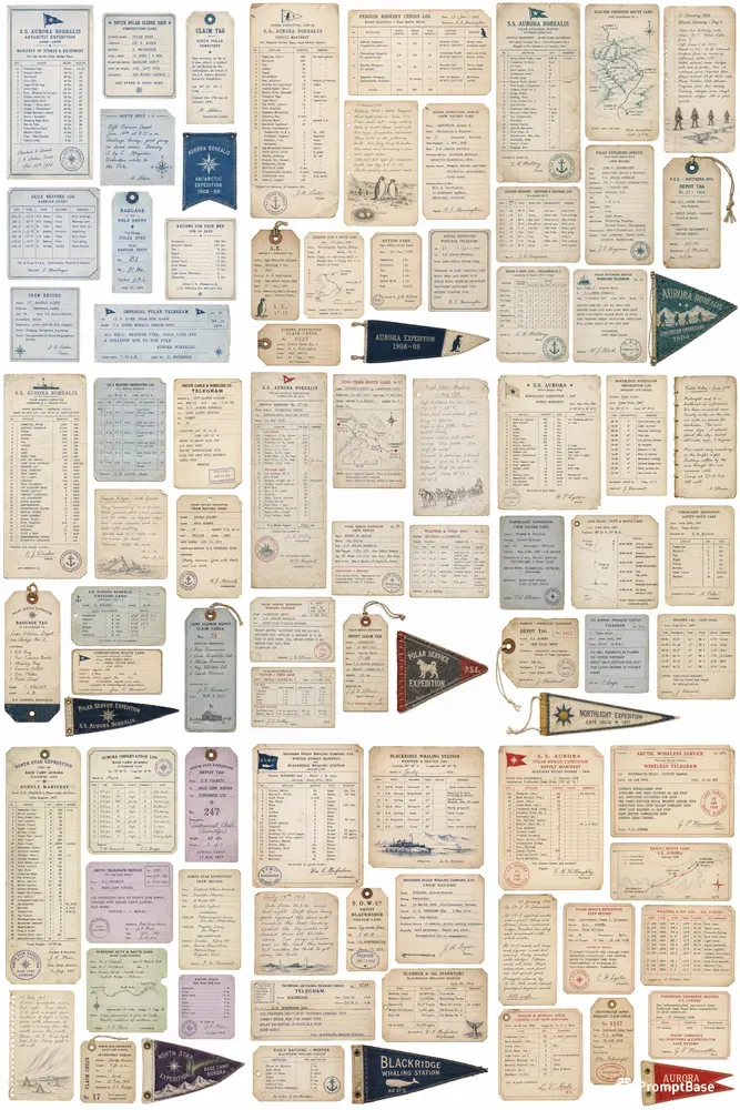 Polar Expedition Ephemera Sheets