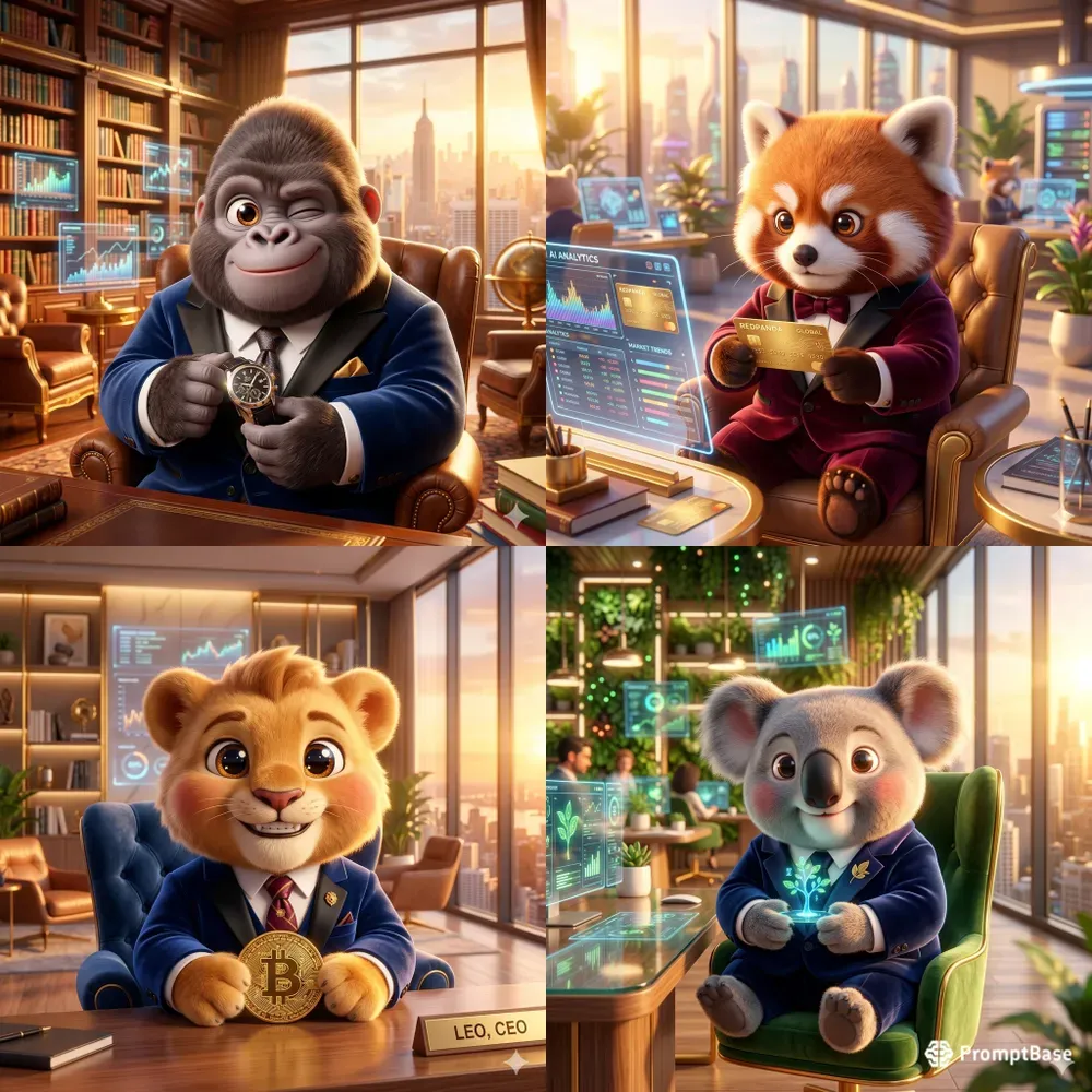 3D Pixar Style Luxury Animals