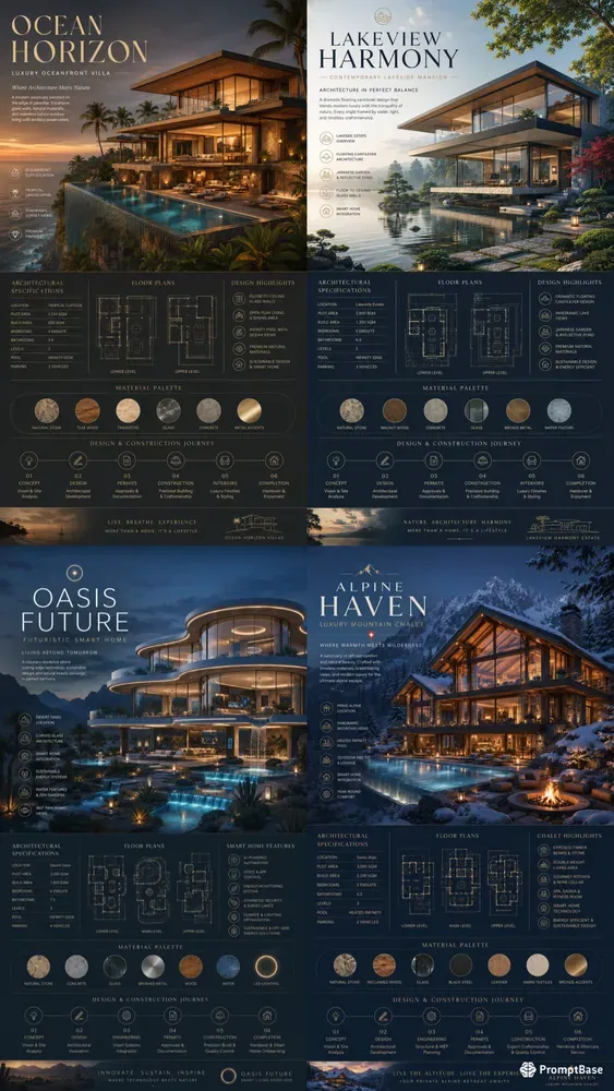 Luxury House Infographic Posters