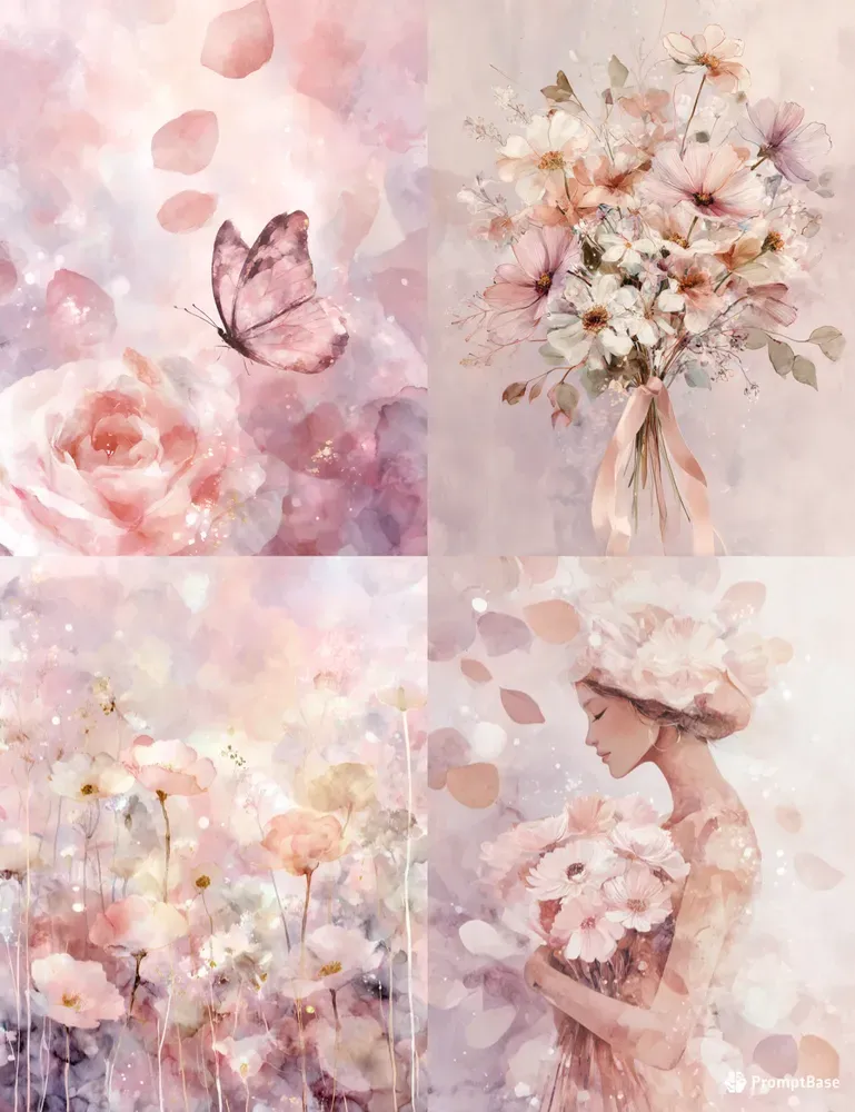 Ethereal Dreamy Floral Junk Journals