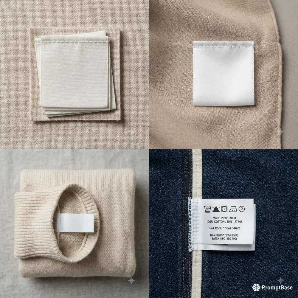 Garment Care Tag Flatlay Photo Systems