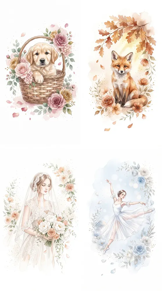Romantic Watercolor Art