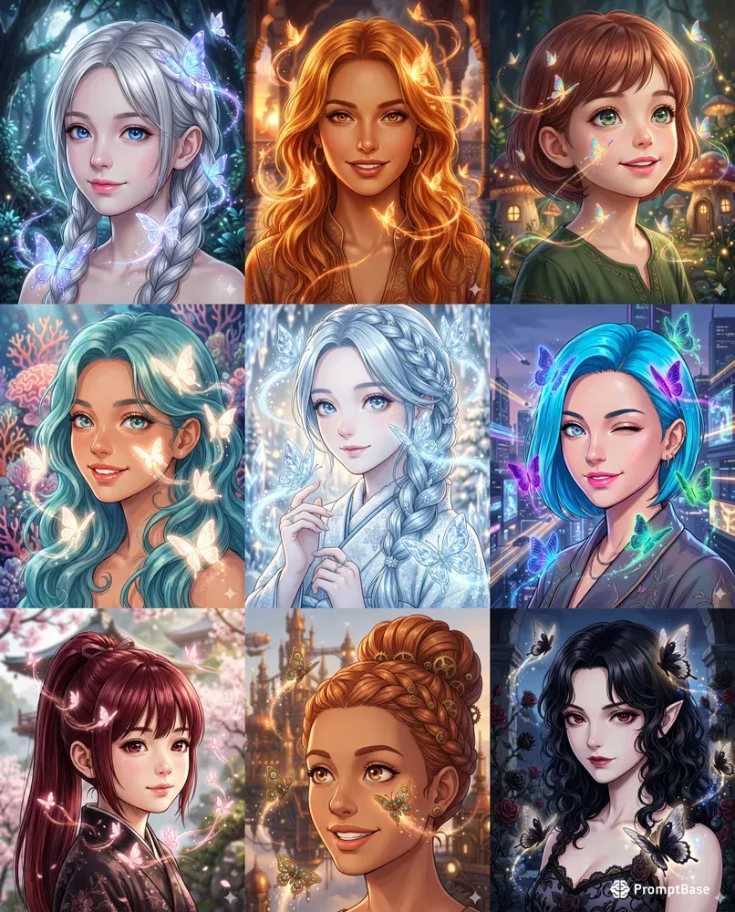 Butterfly Fantasy Manga Girls