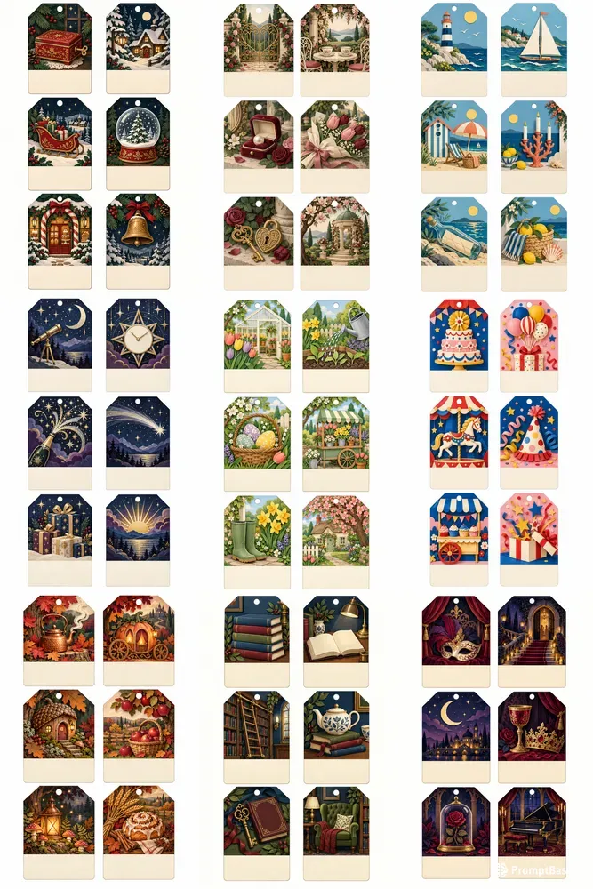 Seasonal Gift Tag Story Sets