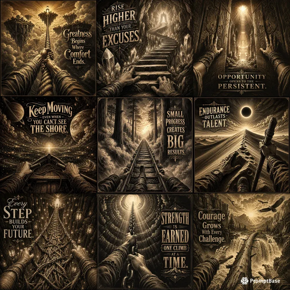 Firstperson Engraved Motivation Posters