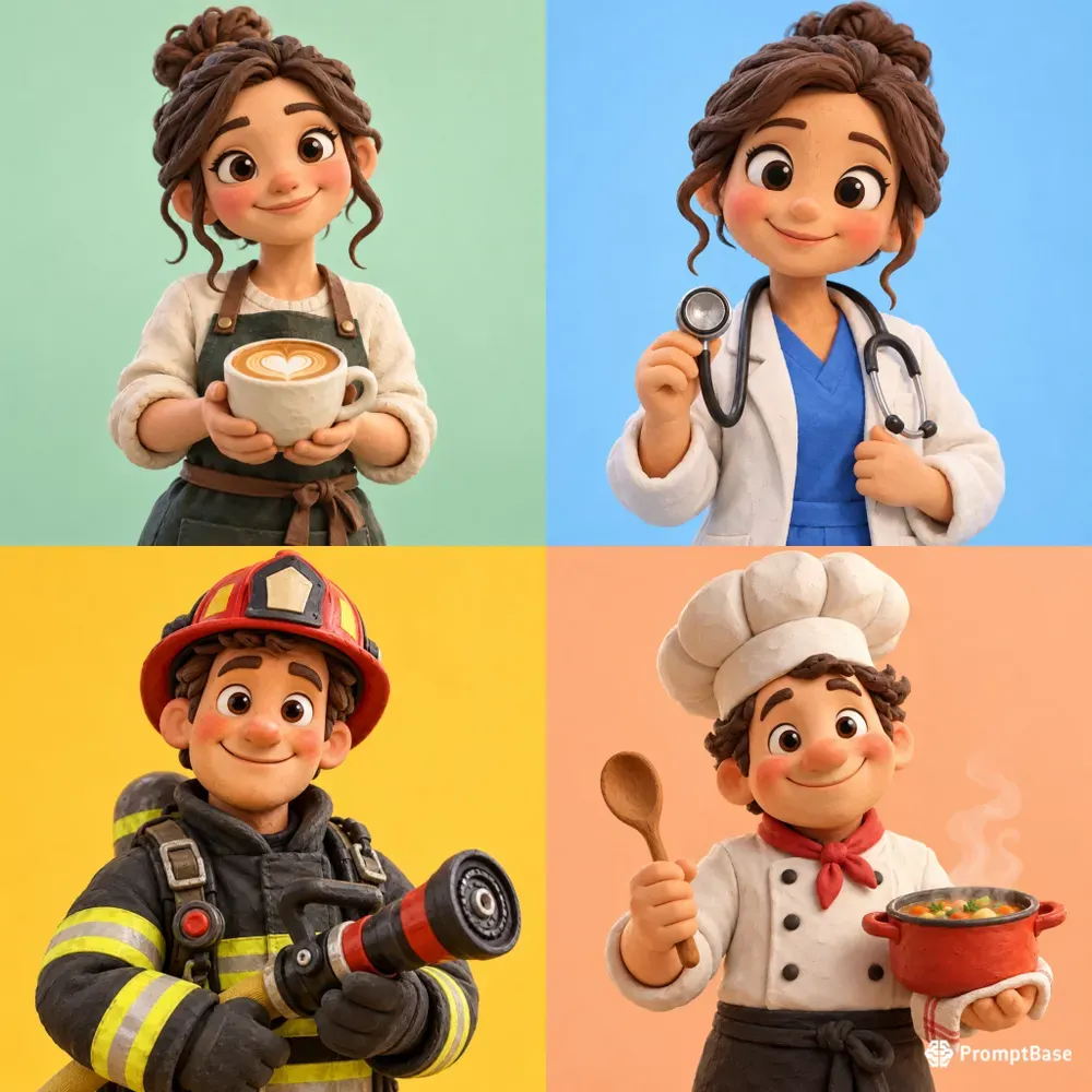 Claymation 3D Avatars For Any Professions