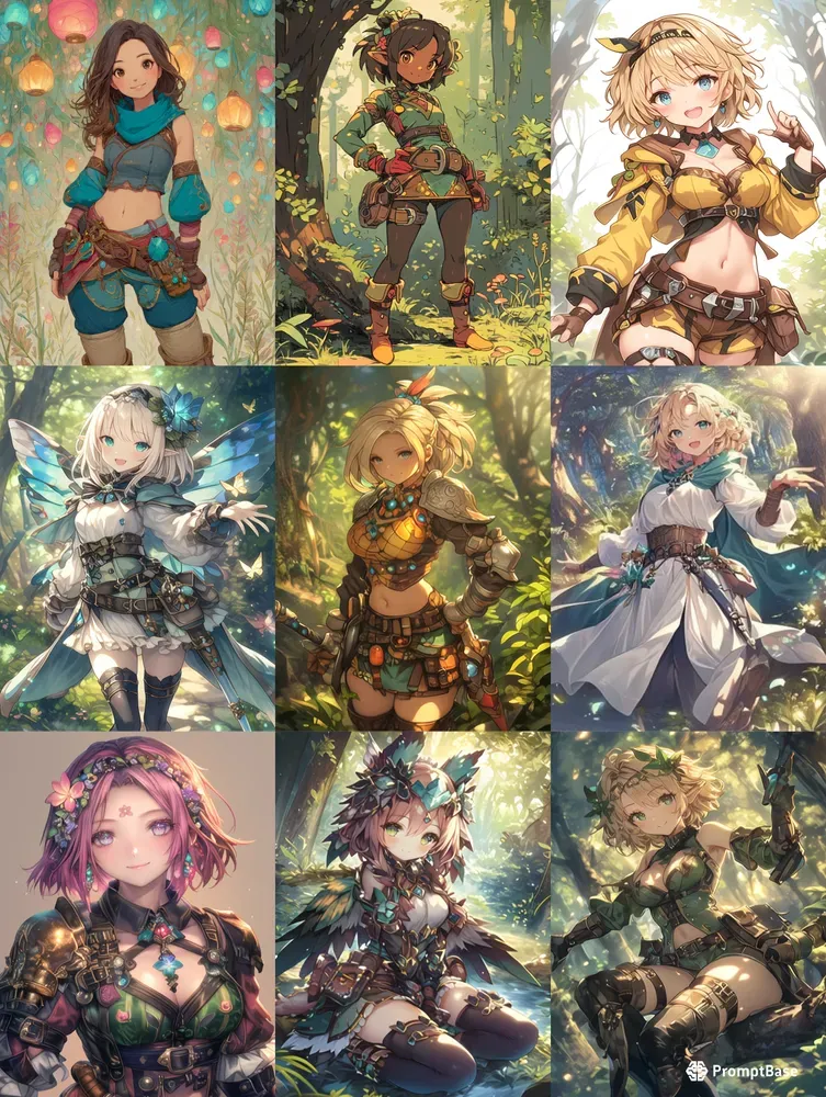 Charming Fantasy Adventurer Girls Anime