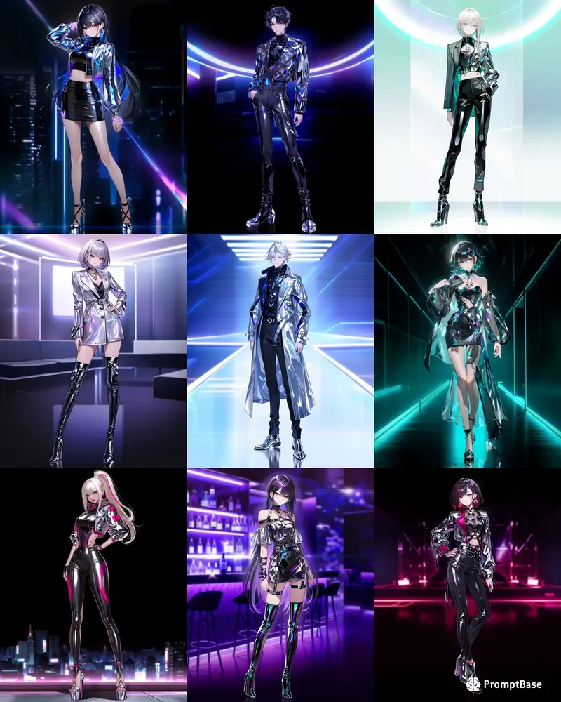Cyber Anime Fashion Art