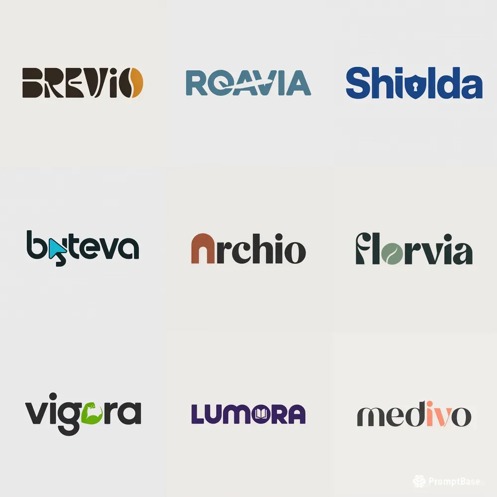 Modern Flat Brand Logos
