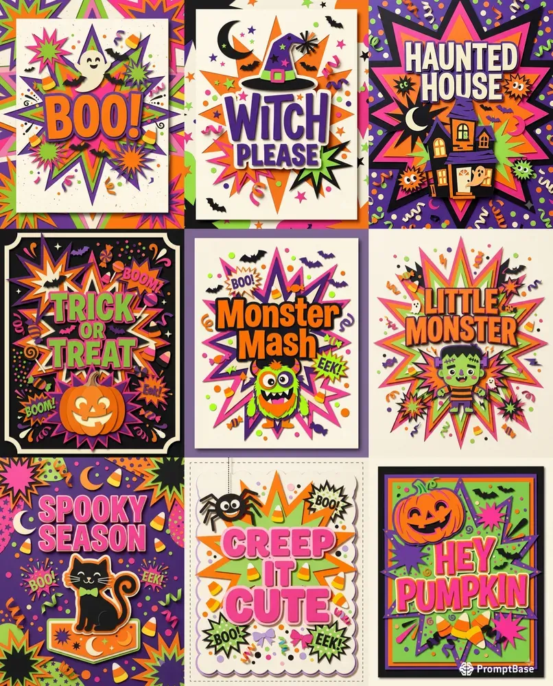 Halloween Cut Paper Graphics