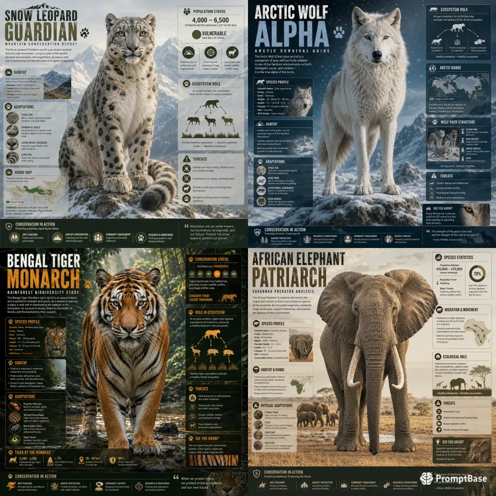 Wildlife Legends Infographics