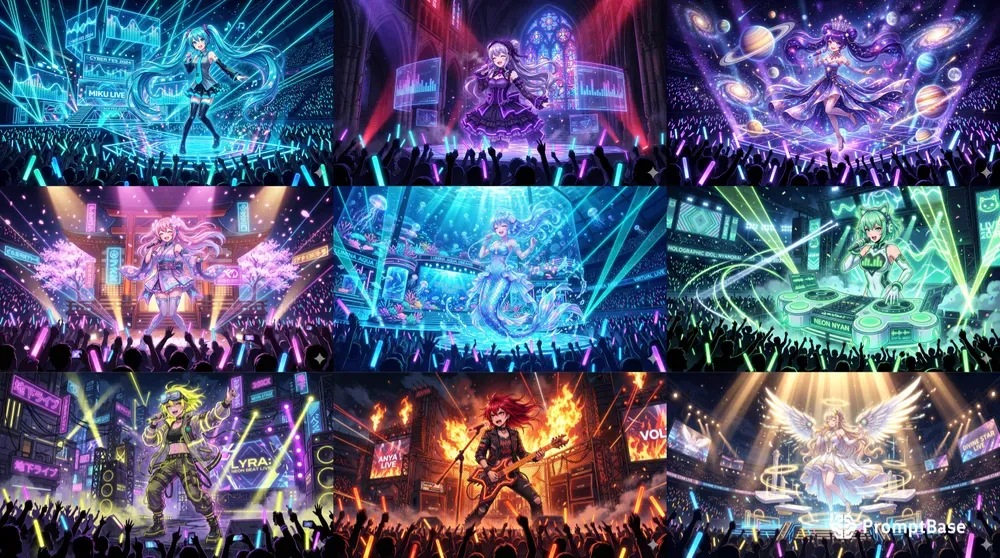 Holographic Anime Virtual Idol Concerts