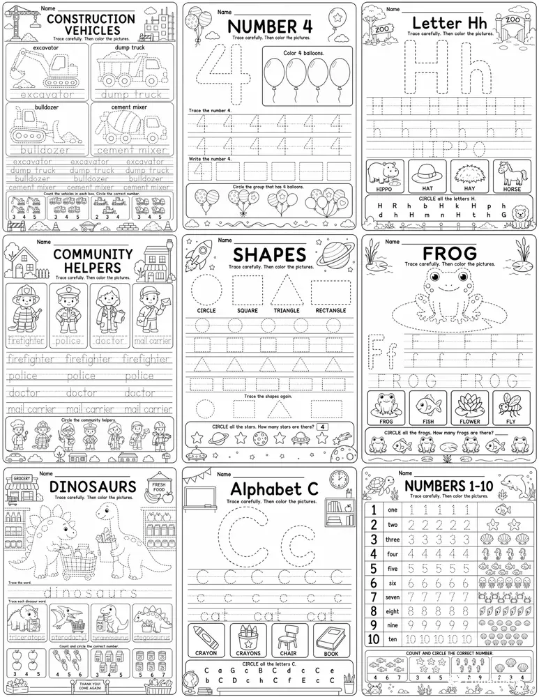 Printable Tracing Worksheet Systems