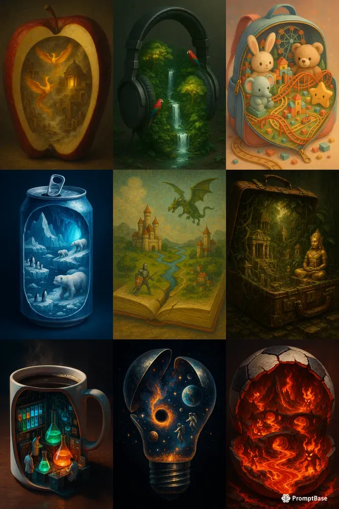 Tiny Worlds Inside Everyday Objects