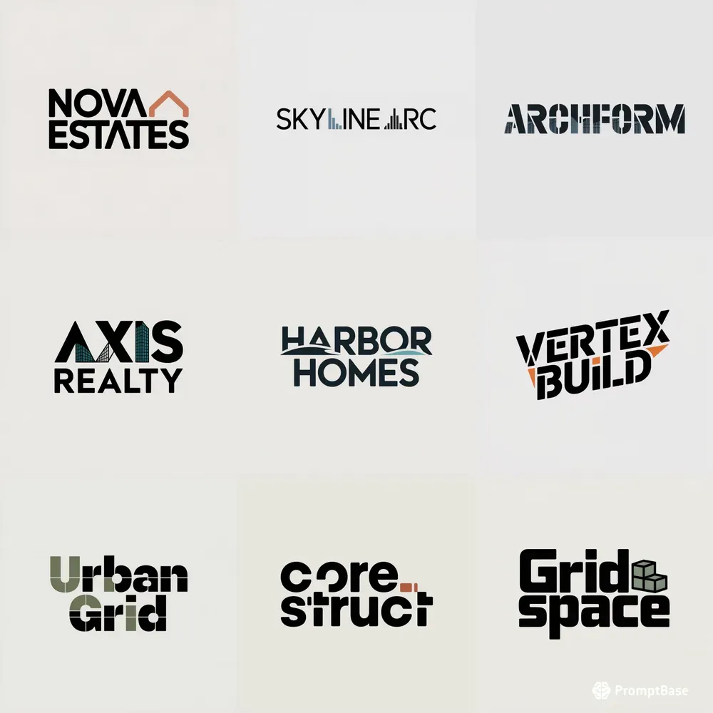 Premium Minimalist Realty Logos