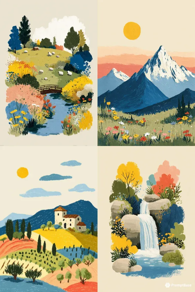 Spring Storybook Landscapes