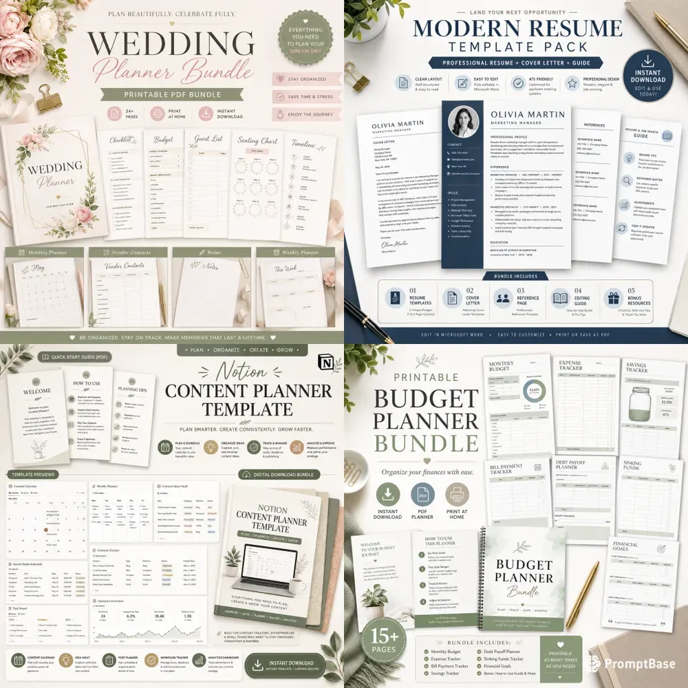 Digital Product Listing Visuals