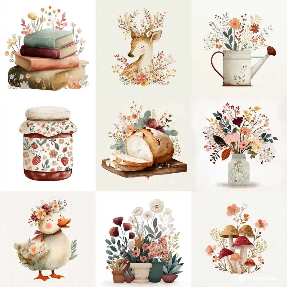Cute Cottagecore Clipart