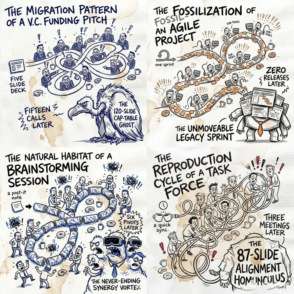 Corporate Chaos Cartoon Style