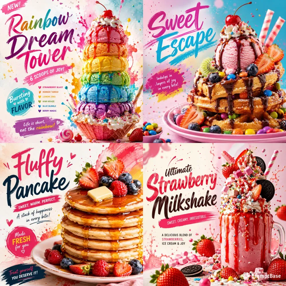 Sweet Splash Dessert Posters