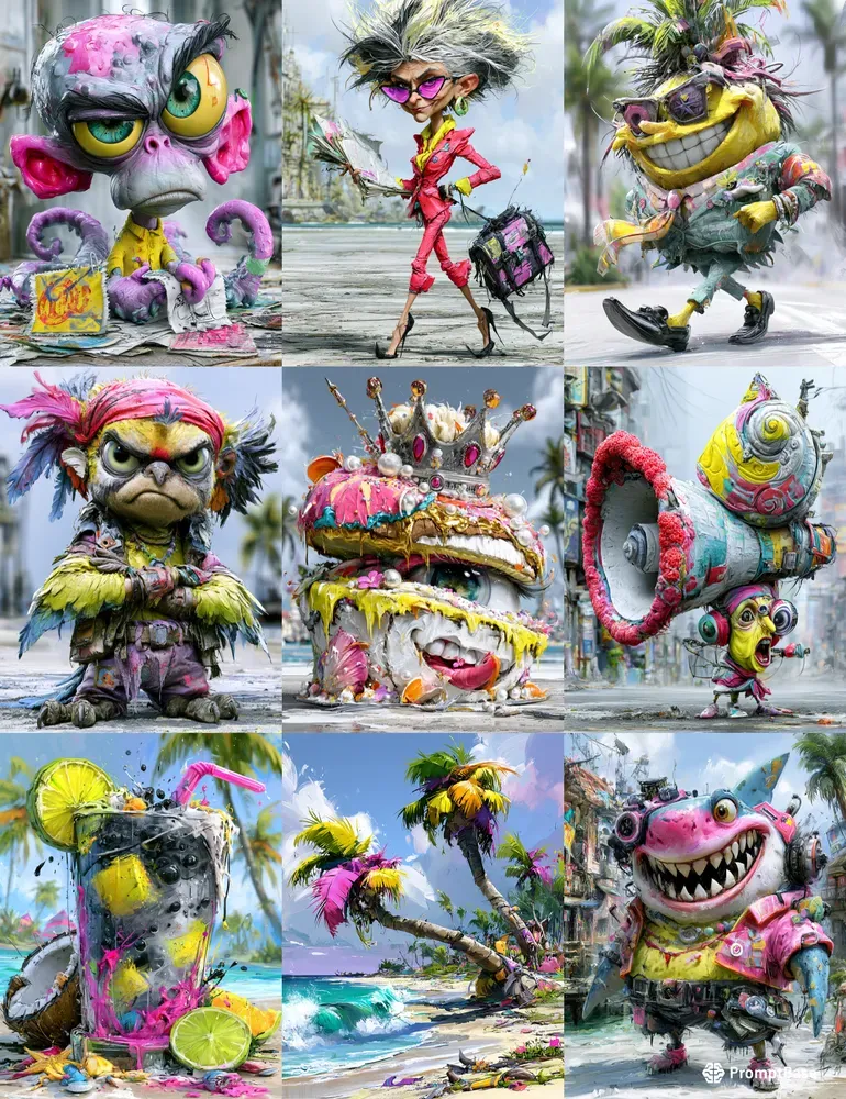Satirical Island Junk Journals