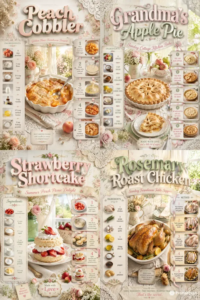 Shabby Chic Recipe Poster Generator