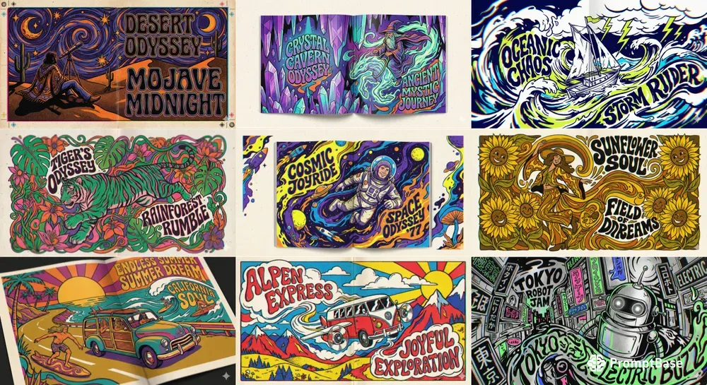 Groovy Psychedelic Travel Zines