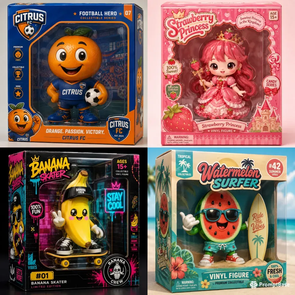 Cute Retro Toy Box Character Packs