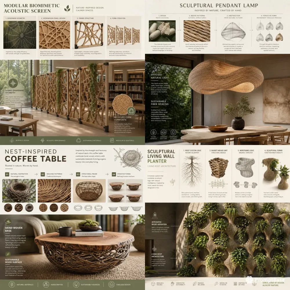Industrial Biophilic Concept Boards