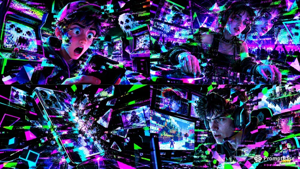 Glitchcore Reality Thumbnails