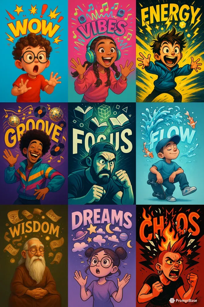 Dynamic 3D Emotional Character Typographs