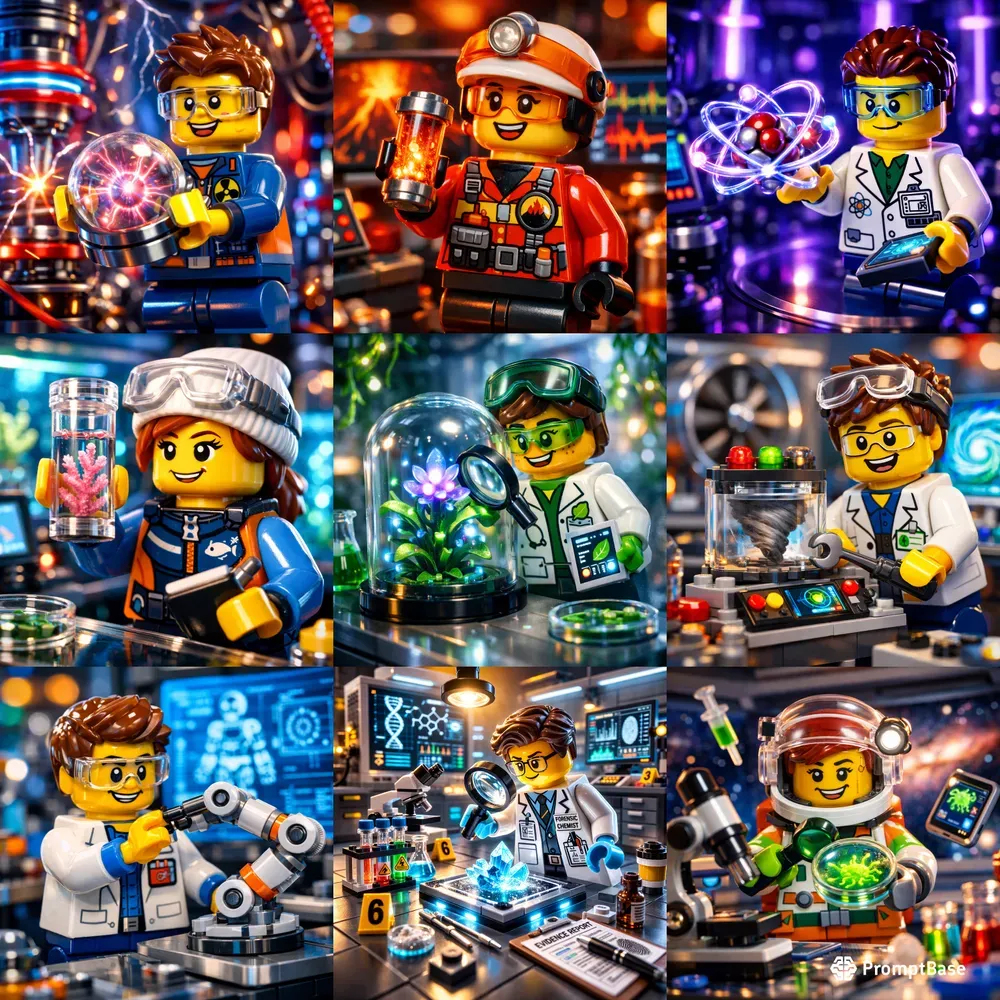 Neon Lab Lego Scientist Series Pros