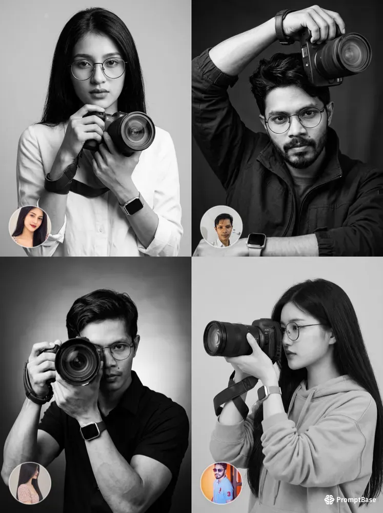 Monochromatic Photograph Portraits