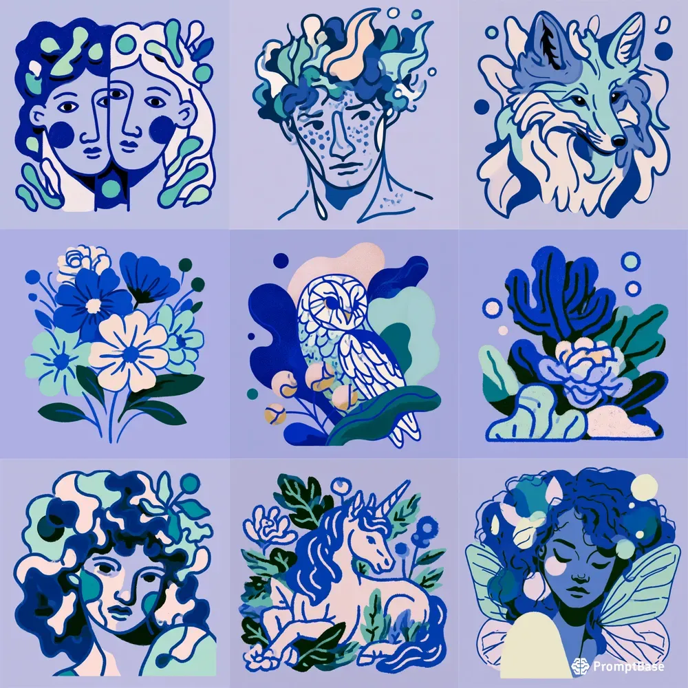 Cool Blue Mythic Clipart